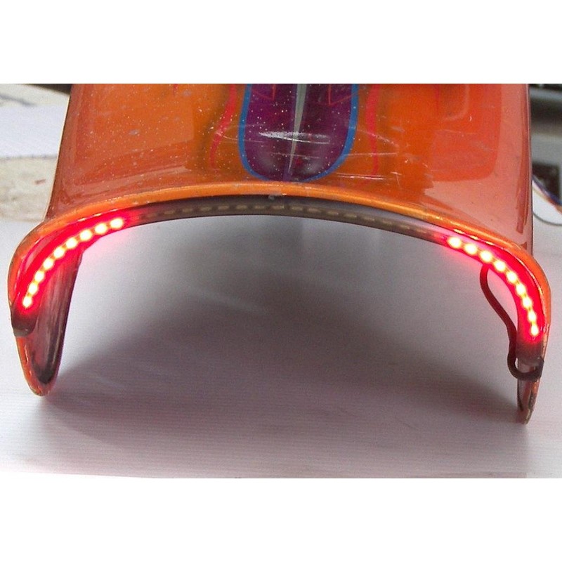 Chrome Glow Under-the-Fender Flexible Motorcycle Light Bar with Running Light,