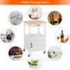 Yaheetech Rolling Kitchen Island with Single Door Cabinet, Kitchen Cart