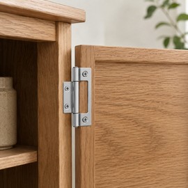 Flat Metal Hinges for Cabinets & Wooden Boxes – 360 Degree Rotation Hardware for Furniture Repair and DIY Projects