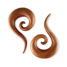 Scrap Metal 23 Pair Red Saba Wood Spirals 8mm - 0g