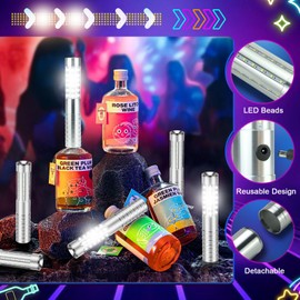 Czgor Bottle Service Light 6 Pack, Rechargeable LED Strobe Baton Lights, Reusable LED Champagne Bottle Handheld Lighting Topper for Bar Nightclub Concert Event Outdoor