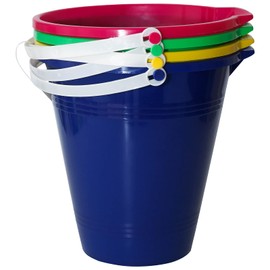 Holady Large Sand Beach Buckets Pail,Sand Bucket Water Bucket for Beach Fun Great Summer Party Accessory(4 Pack)