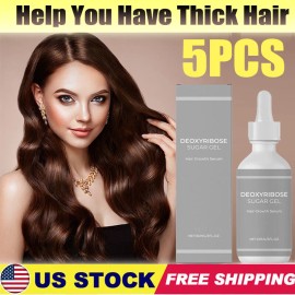 Unbranded 5PCS Deoxyribose Sugar Gel Hair Growth, Deoxyribose Serum for Hair Loss 60ml USA - 3PCS