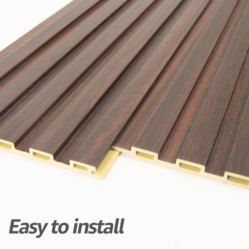 Art3d WPC Wainscoting Panels, 16-Pack 48 x 6 Inch 3D