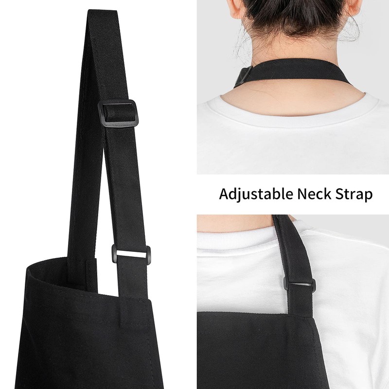 Viedouce 2-Pack of Waterproof Cooking Aprons with Pockets, Adjustable Kitchen
