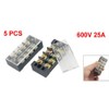 URBEST® 5 Pcs Dual Row 4 Position Covered Screw Terminal