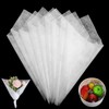 36 Sheets Tissue Flower Wrapping Paper, Milky White 11.8"x11.8" Floral