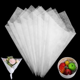 36 Sheets Tissue Flower Wrapping Paper, Milky White 11.8"x11.8" Floral Tissue Paper, Waterproof Pleated Withdrawable Bouquet Wrapping Papers for Florist Packaging Bouquet Arrangement Gift DIY Wrap