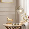 Fulesi Mid Century Modern Table Lamp Gold Globe Nightstand Lamp