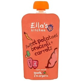 Ella's Kitchen - Stage 1 Baby Food - Sweet Potatoes Broccoli & Carrots - 120g (Case of 7) by Ella's Kitchen