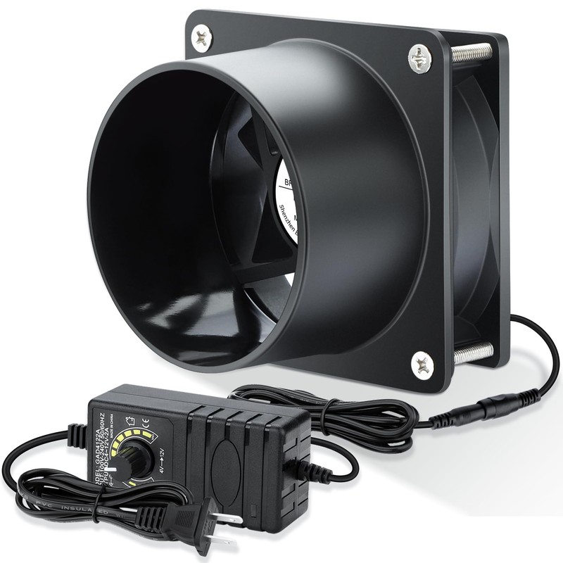 Wathai 80mm 12V DC Axial Exhaust Fan Small Fume Extractor