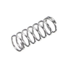 sourcing map Compression Spring,304 Stainless Steel,8mm OD,0.8mm Wire Size,12mm Compressed Length,20mm Free Length,11.8N Load Capacity for Home Projects, Silver Tone,10pcs