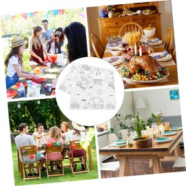 SEWACC Birthday Coloring Paper Tablecloth for Boys and Girls Construction Vehicle Theme Graffiti Table Cover for Birthday Parties and Family Gatherings and Fun Table Decor