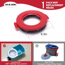 Wa.IE Jiemi Spin Mop Scrub Brush - 360°Spin Magic Mopping,Round Shape Standard Size (1 Pack)