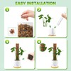 Bluepro 4 Pcs 15 Inch Plastic Moss Pole for Plants