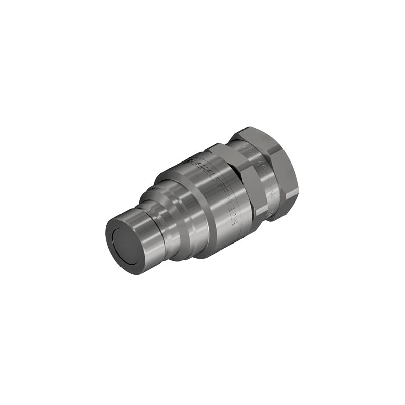 Gemels, Flat Face, Quick Release Couplings, Male, Carbon Steel (1/4"