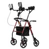 ELENKER Upright Walker, Stand Up Rollator Walker with Padded Seat