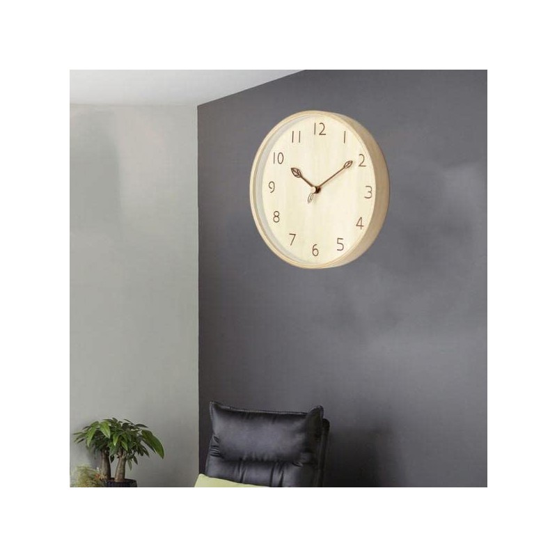 Radio Wave Wall Clock, Nordic, Stylish, Noiseless Wooden Wall Clock,