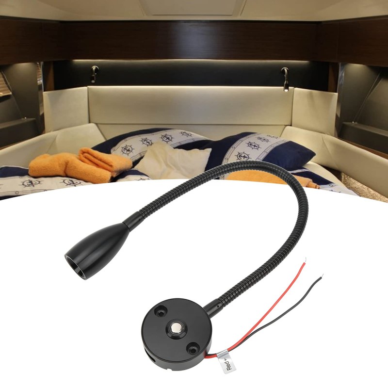 Aramox RV LED Reading Light,12-24V 3W Wall Mount Reading Lamp