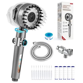 Ion Drops Shower Ead Filtered Showerhead, Handheld High Pressure Water Flow Shower Head, with Showerhead Filter Boosting Rotatable Shower Head, Adjustable Settings with Hose