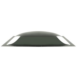 RecPro RV Skylight Cover Bubble | Impact-Resistant Rectangular Exterior Dome (Smoke Tinge, 18" x 30")