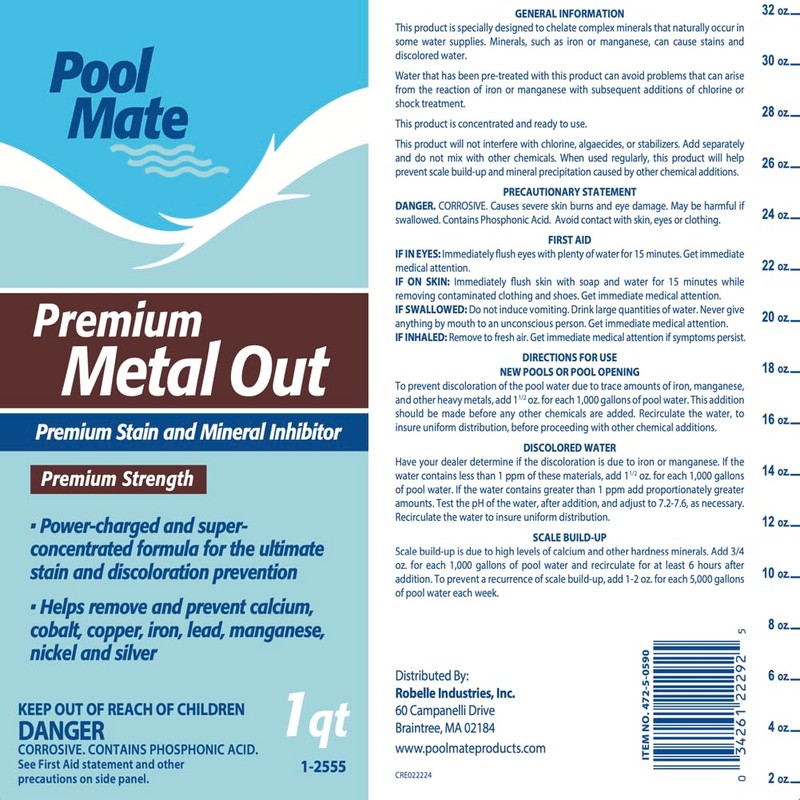 Pool Mate 1-Quart 12-Pack Premium Metal Out Stain and Mineral