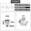 Powice 12 mm Push Button Waterproof Momentary Reset Switch Made