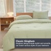 NSNLGSGC Twin Comforter Set, Sage Green Gingham Bedding Comforter Sets,
