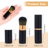 Pack of 2 Retractable Makeup Brushes, Portable Blush Brush, Liquid