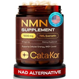 NMN Supplement 1000mg – 4-in-1 NAD Supplement with Quercetin | TMG | Resveratrol – NMNH Alternative – Supports Cellular Energy & NAD+ Levels – 60 Capsules – Third-Party Tested (1 Pack)