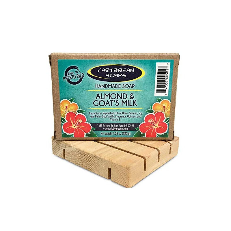 Caribbean Soaps - Handcrafted Artisan Soap with Wooden Tray (Lavender)