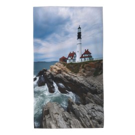 Aieefun Ultra Soft Hand Towels, Ocean Sea Lighthouse Bathroom Towel for Sports Home Decor, 27.5 x 15.7 Inches