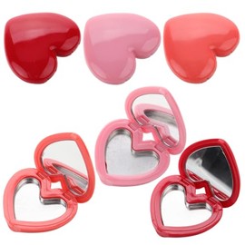 LALAFINA 16 piezas de bálsamo cosmético para pintalabios, espejo facial, forma de labios, mini plástico con frascos, loción, sombra, maquillaje, corazón, tapas vacías, sombra de ojos, para rellenar,