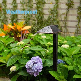 GOODSMANN Low Voltage Landscape Lighting Path Lights LED 0.7W Pathway Lights with Stake and Connector 100 Lumen Warm White Light Oil Rubbed Bronze Finish 9901-2101-B1