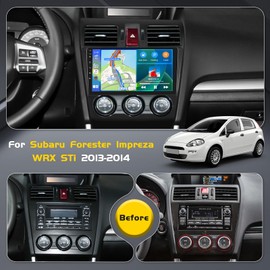 [4G+64G] Inefala for Subaru Forester Impreza WRX STi 2013-2014 Android Car Radio Stereo with Wireless Carplay Android Auto, 9 Inch HD Touchscreen with WiFi GPS BT5.0 FM/RDS 32EQ SWC Backup Camera MIC