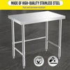 COZONY Stainless Steel Table 36x24 Inch, Kitchen Restaurant Stainless Steel