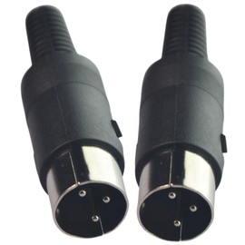 CESS DIN Male Plug 3-Pin Connector - 3 Pin DIN Jack (2 Pack), Dependable Design, Easy to Solder