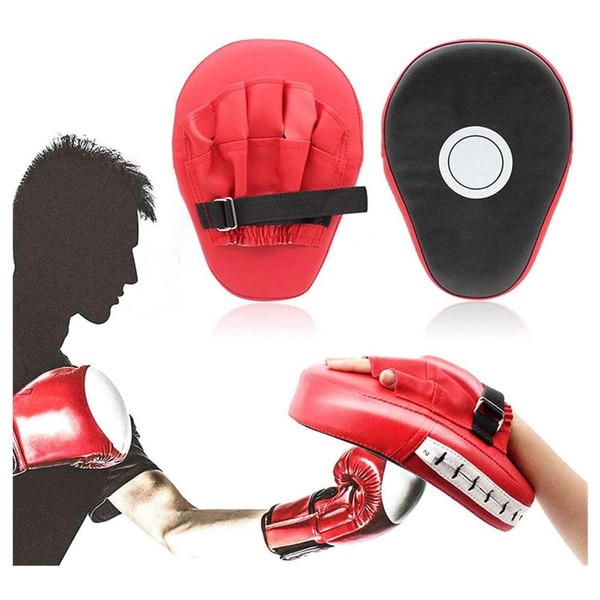 Target Kick Boxing Pads Mittens Leather Shield Curved Leather Shield Boxing Pad Target Boxing Martial Arts Kickboxing Pads for Boxing MMA Curved Muay Thai Pao Strike Training