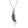 FashionJunkie4Life - Collar con Colgante de Pepino o Pepino, Plata