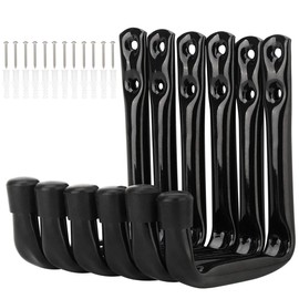 pipabiba Garage Storage Heavy Duty J Hooks, 6 Pack Wall Mount Steel Utility Hanger (11.5cm x 10cm)