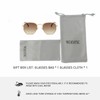 WDZAYXC Classic Polygonal Embossed Design Sunglasses with Metal Frame for