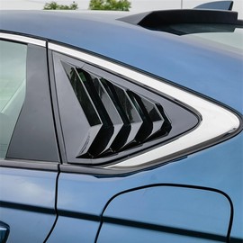 ZiWen 2X Sport Style Quarter Window Scoops Louvers for Honda Accord Sedan 2023 2024 2025 (Gloss Black)
