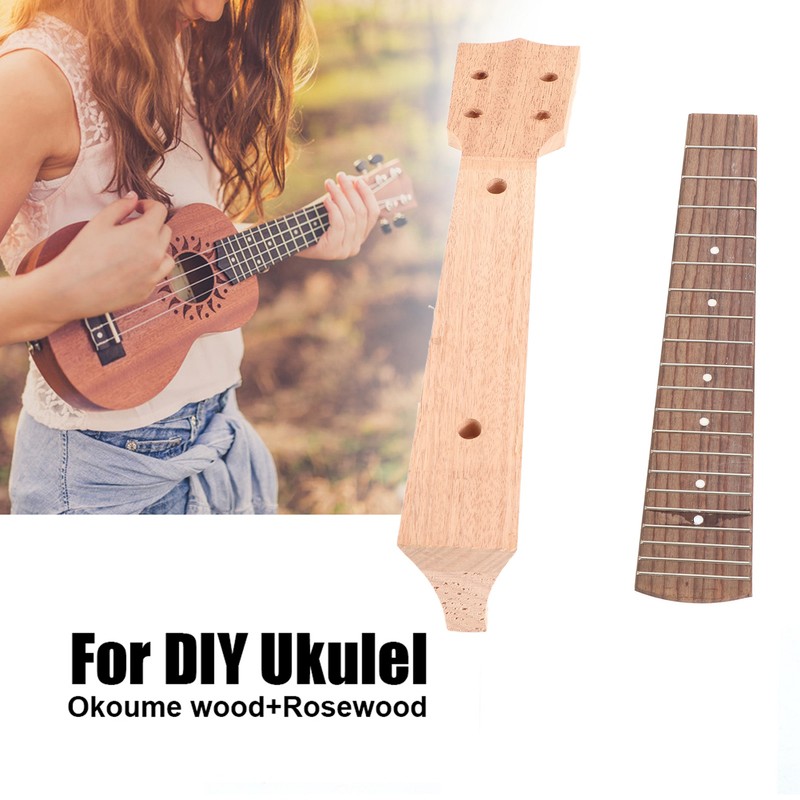 Ukulele Neck Okoume Wood Rosewood Fingerboard Musical Instrument Accessories(23po )