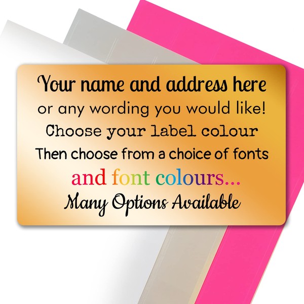 260 Gold Personalised Address Labels Stickers, 4 Sheets 65 Labels
