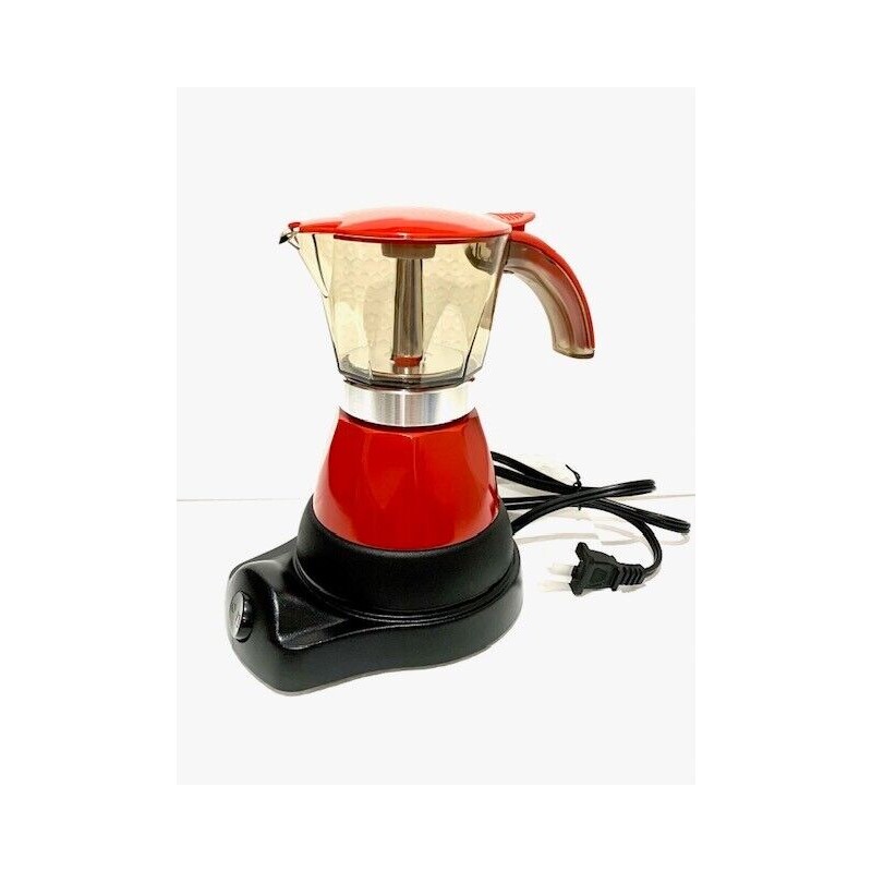 Bene Casa Portable Espresso Coffee Maker/Cafetera Portable 1-3Cup Roja