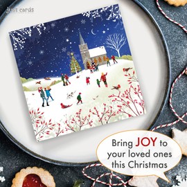 Christmas cards pack - Church at Christmas, 10 Christmas cards 2024 with 10 white envelopes - Designed, printed and hand-packed in the UK, by Just Cards Direct