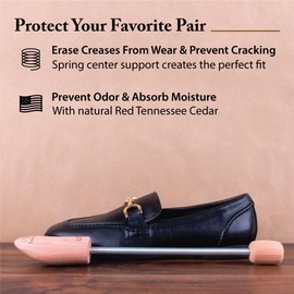 FootFitter Travel Cedar Shoe & Boot Tree, Portable & Compact American Cedar Wood Shoe Trees (Women) One Pair