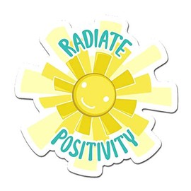 MightySkins Radiate Positivity Peel and Stick Art Removable Cute Stylish Funny Cartoon Dorm Room Decor Vinyl Wall Decals Sticker, 24" On Its Longest Side
