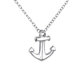 Laimons – Pendant & Chain – Women – 925 Sterling Silver – Anchor – 45cm