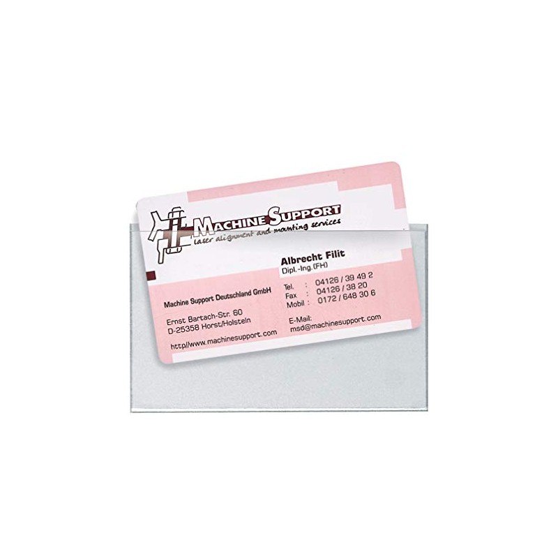 VELOFLEX 2209100 - Visitenkartentaschen selbstklebend, 90 x 57 mm, Selbstklebetaschen